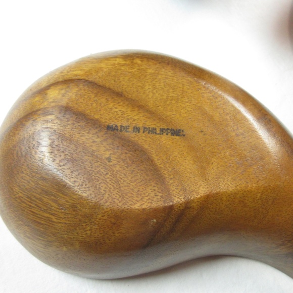 Vintage Mid Century Teak Salad Bowl Set - Picture 7 of 7